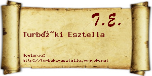 Turbéki Esztella névjegykártya